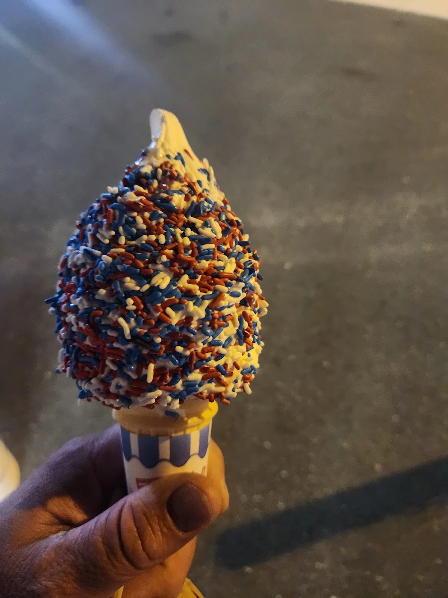 Vanilla Ice Cream with Rainbow Sprinkles