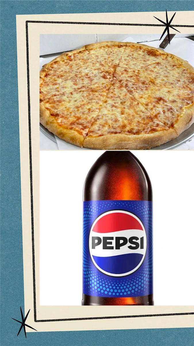 Personal Cheese Pizza & Can Soda