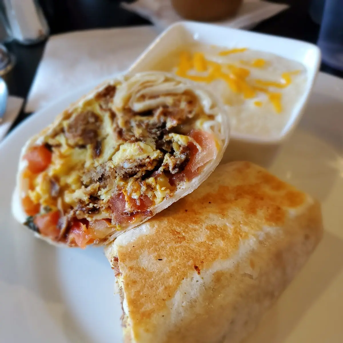 Pulled Pork Breakfast Burrito