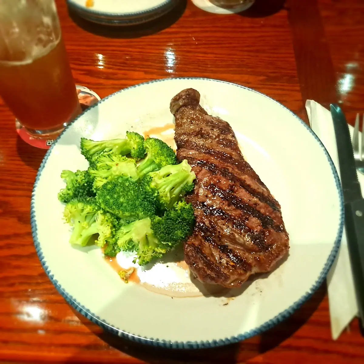Steak and Steamed Broccoli