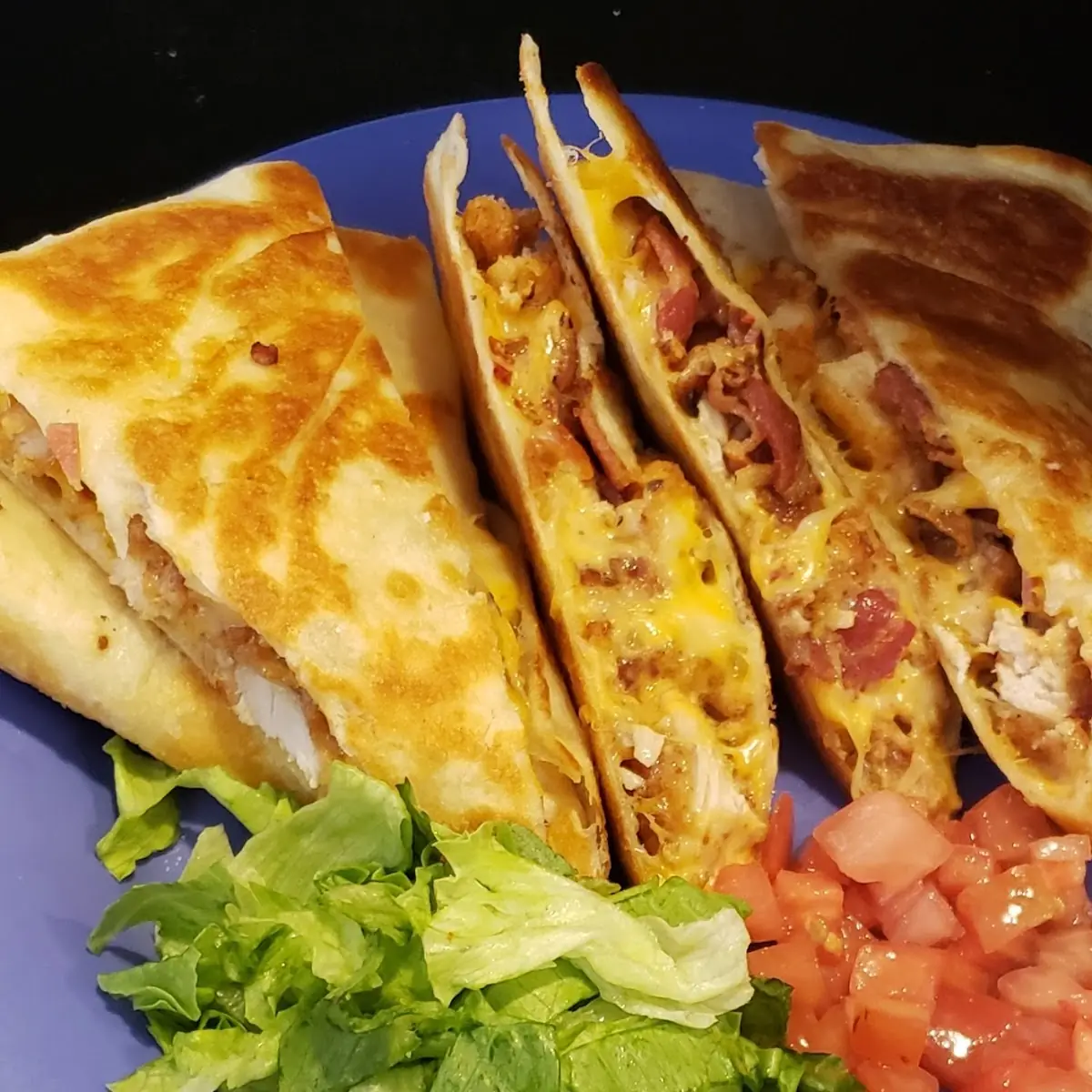 Chicken Club Quesadillas