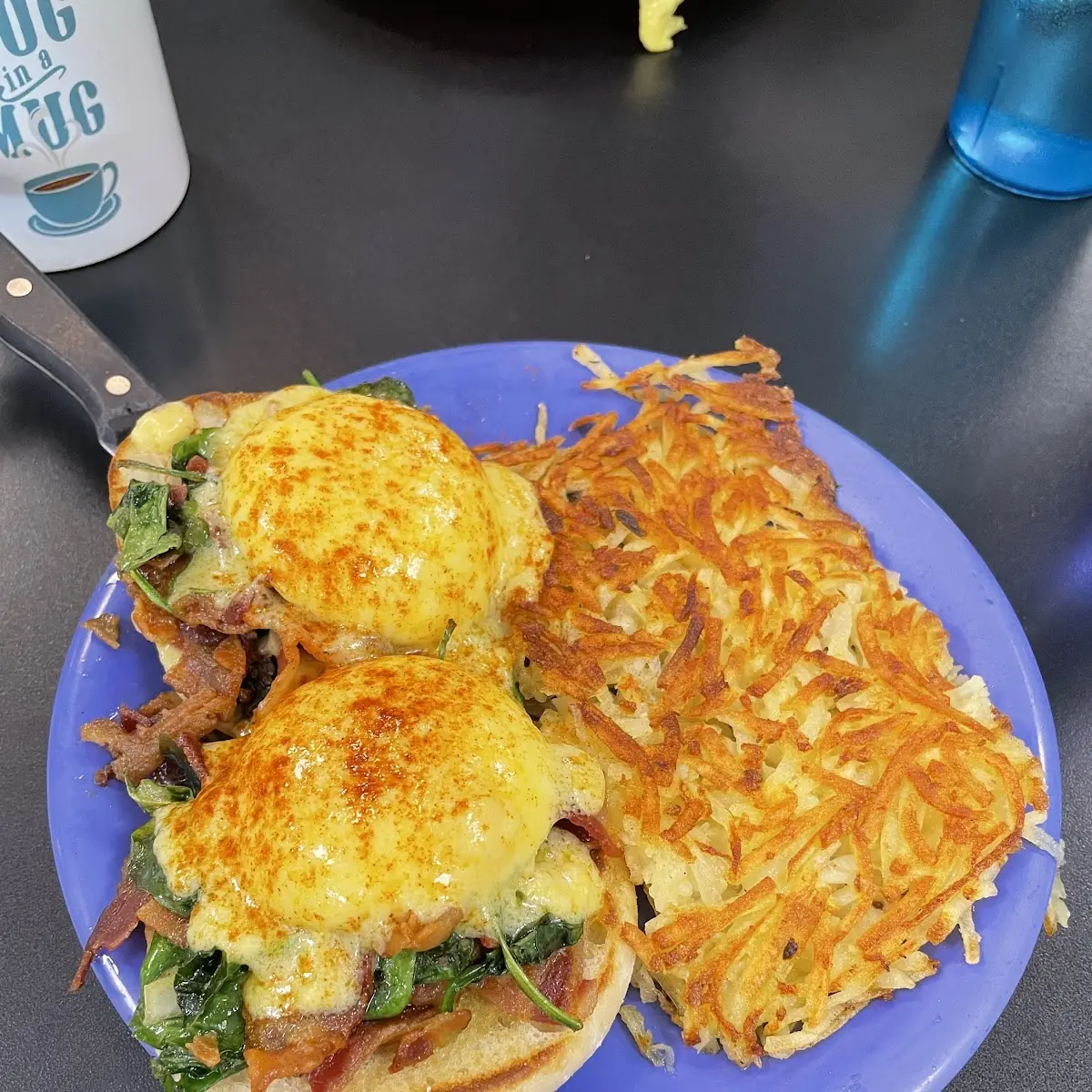 Spinach and Bacon Benedict