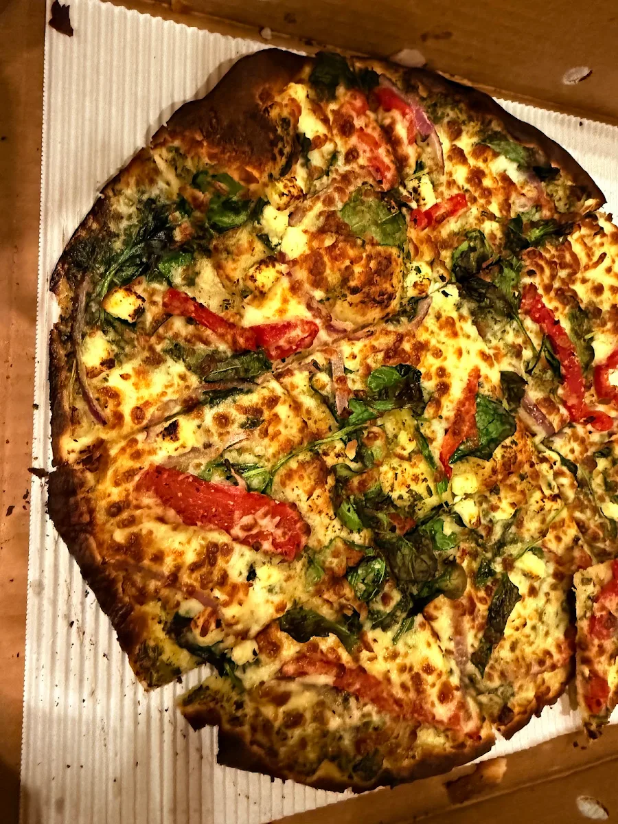 Pesto Garden Veggie Pizza