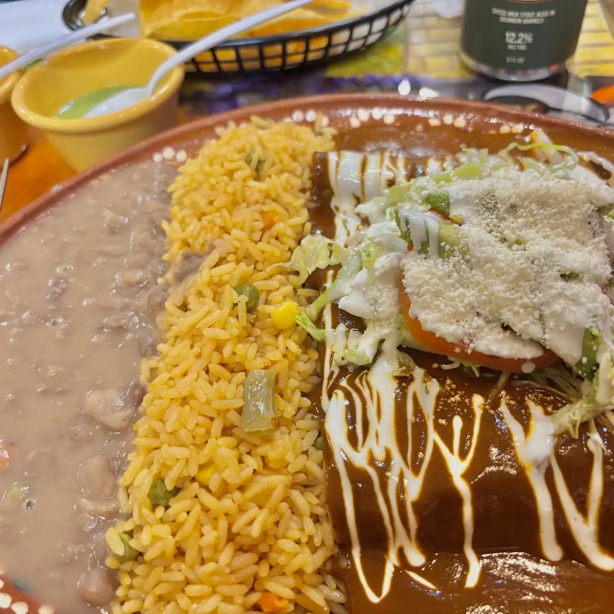 Chicken Enchiladas in a Mole Sauce
