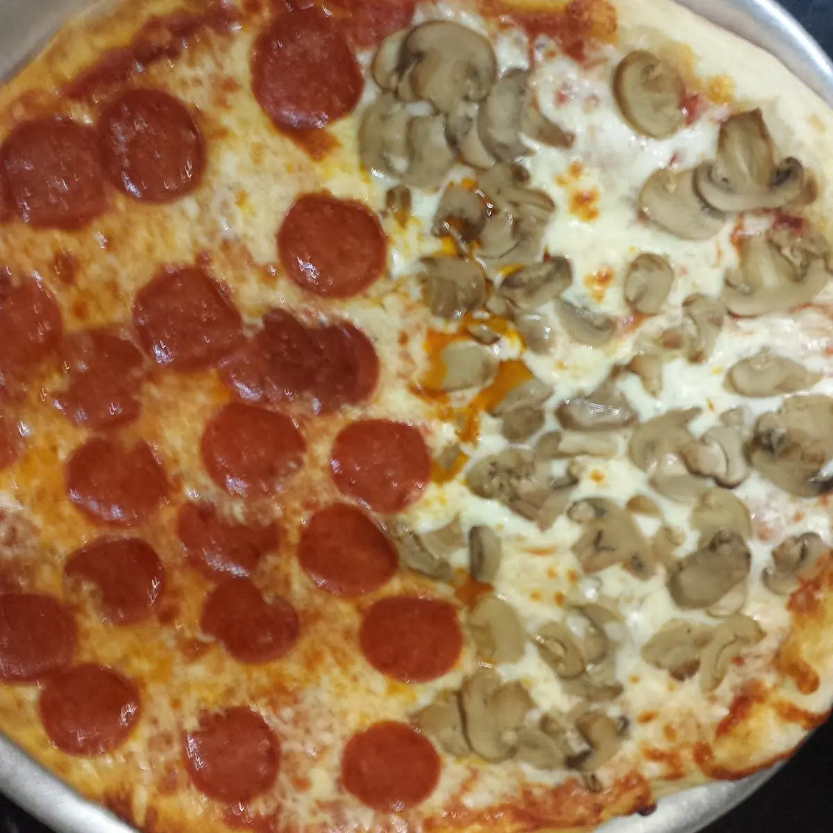 Pepperoni and Mushroom Pizza