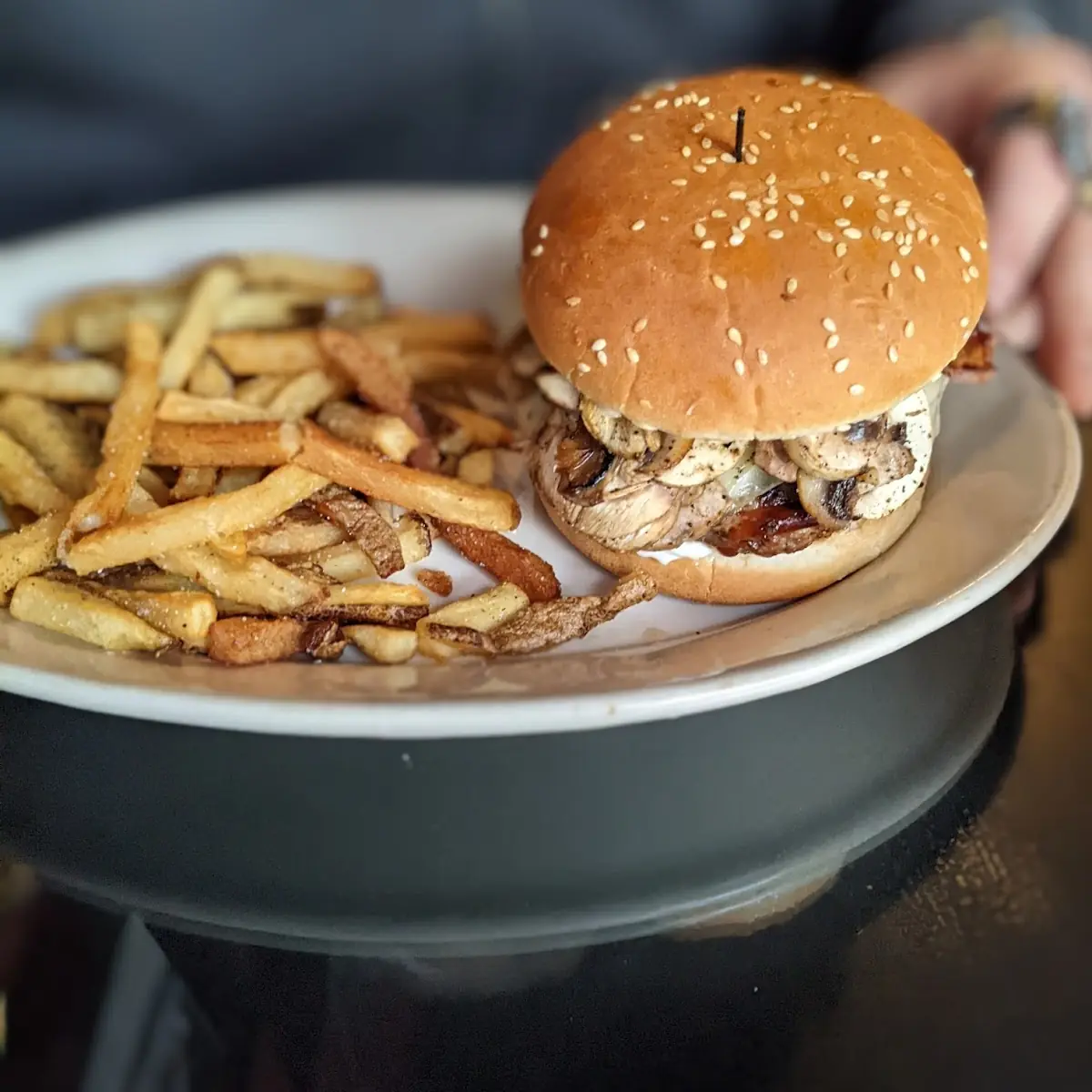 Mushroom Swiss Burger