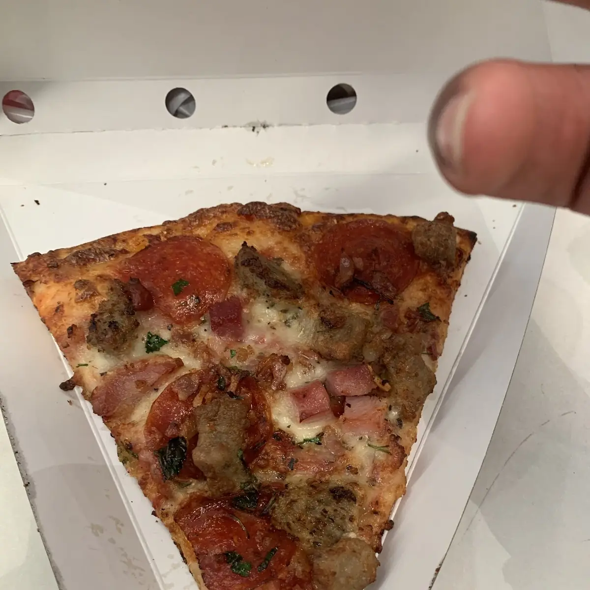 Pepperoni and Sausage Pizza Slice