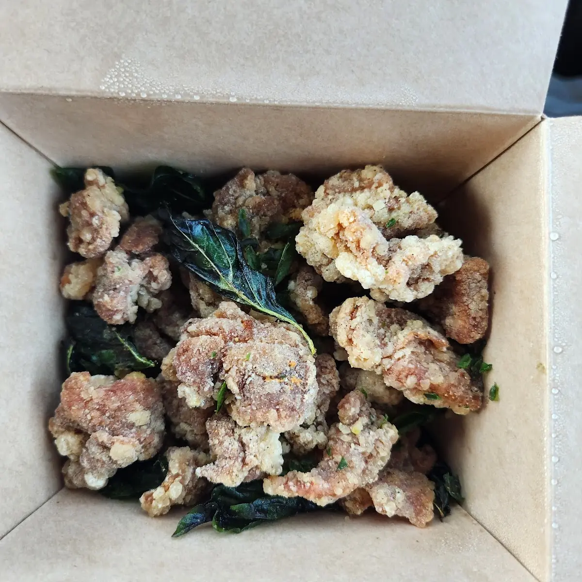 Basil Fried Chicken Bites