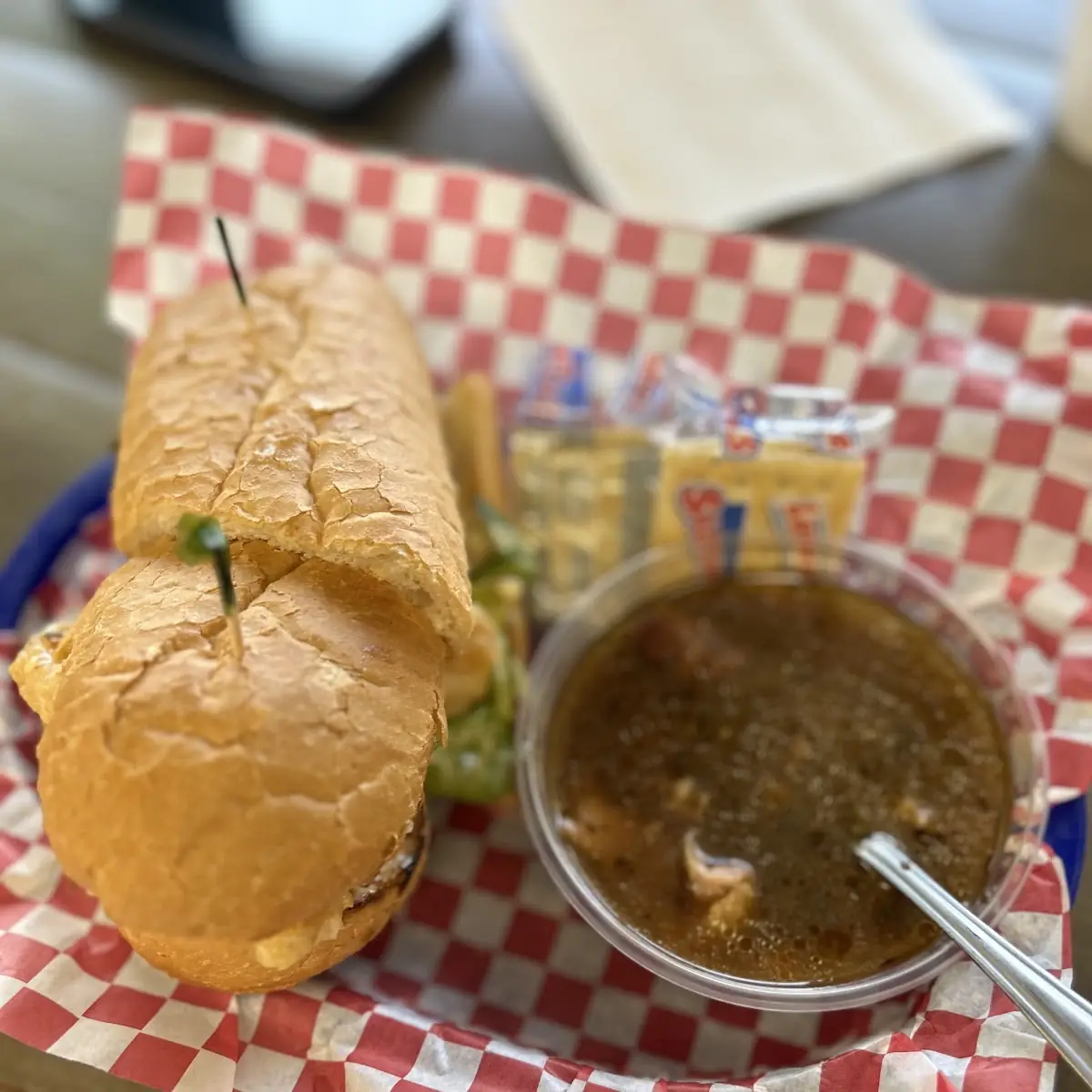 Grilled Chicken Club and Gumbo