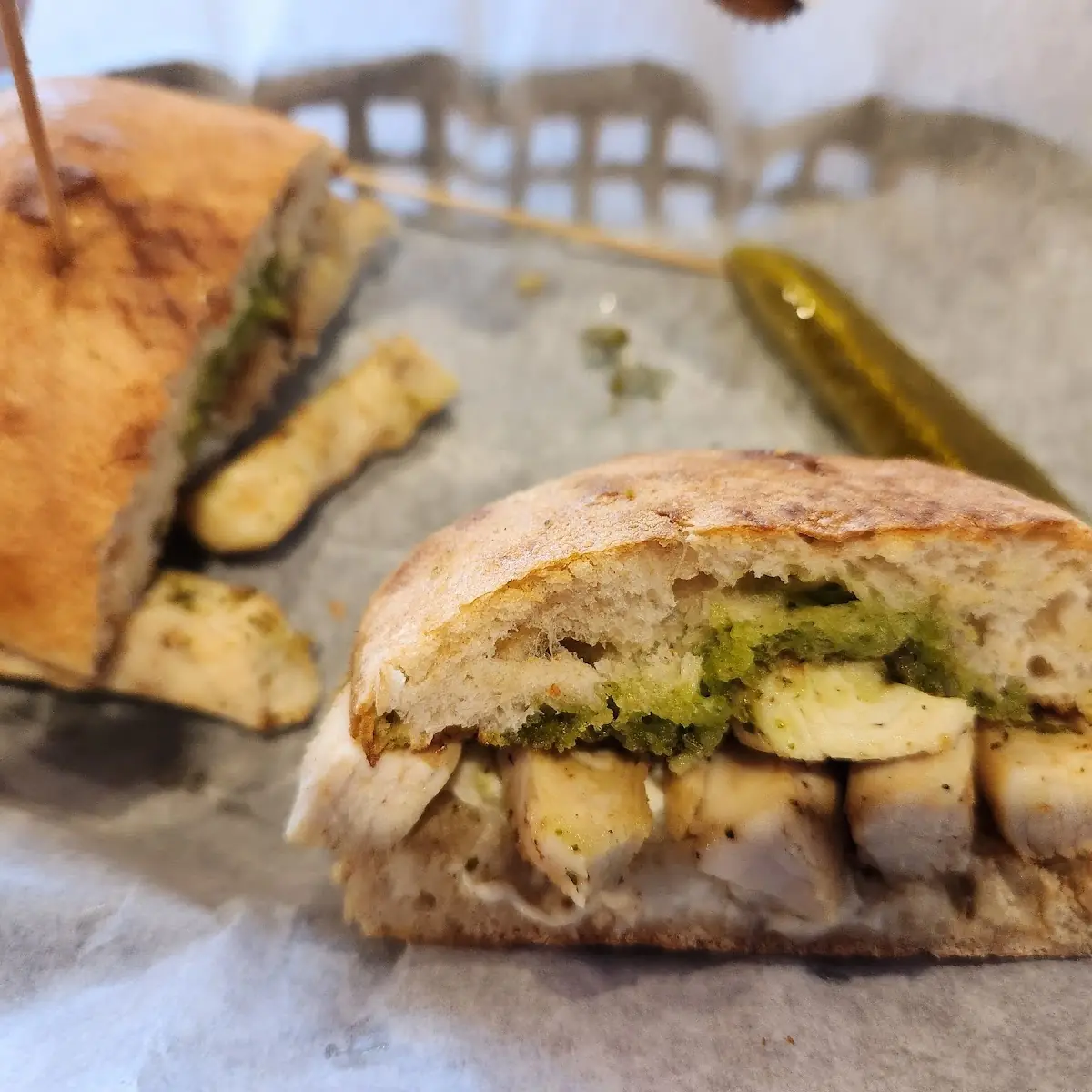 Grilled Chicken Pesto Sandwich