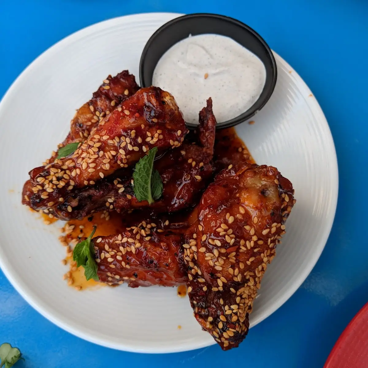Sweet Harissa Chicken Wings Dried Lime Labne