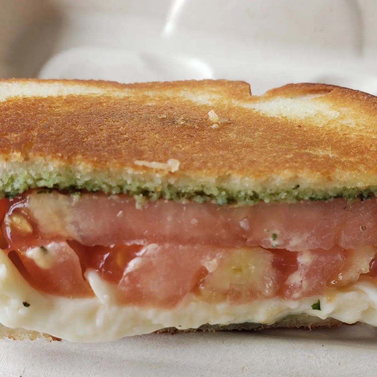 Caprese with Pesto on Gluten Free Bread