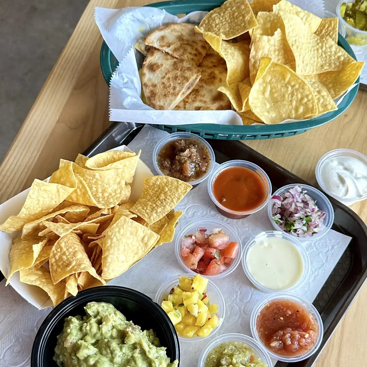 Homemade Guac Chips & Salsa Bar