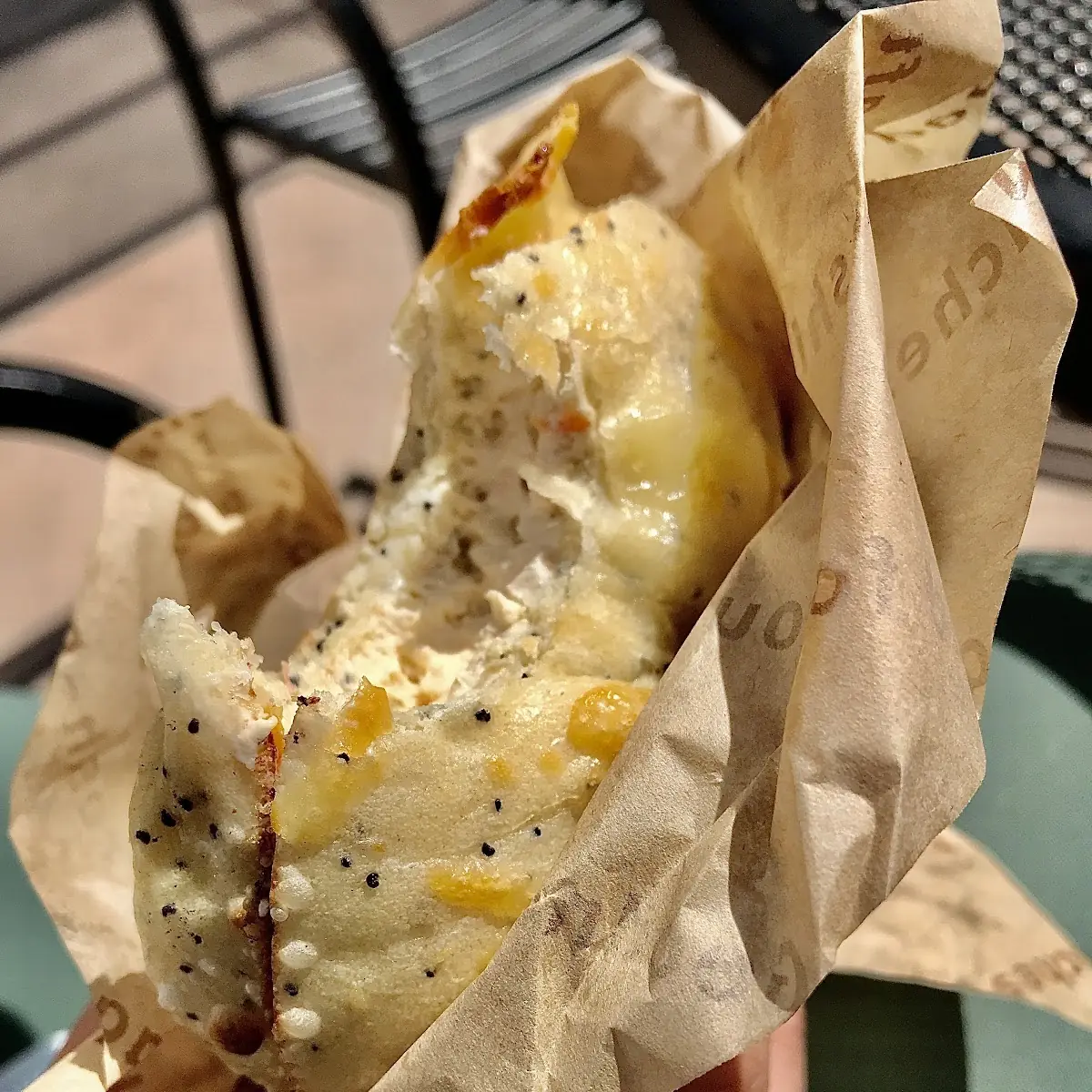Six Cheese Bagel with Cream Cheese