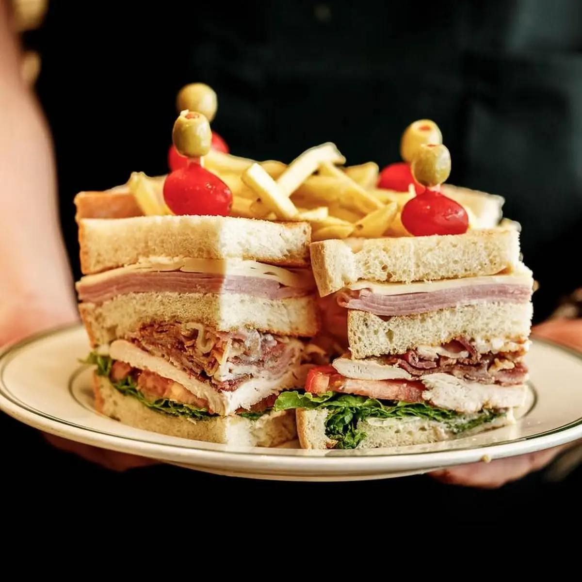Club Sandwich with Fries