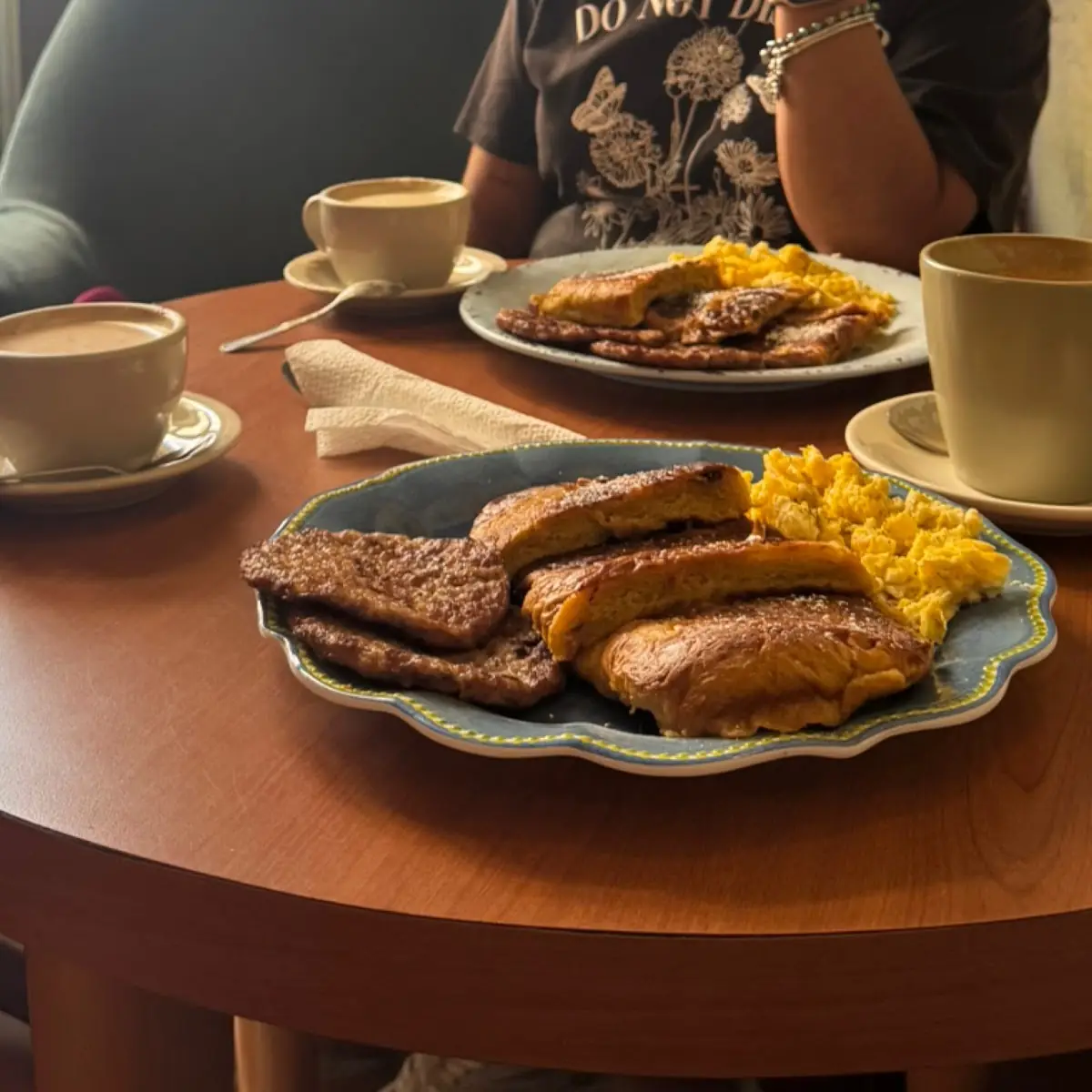 French Toast Eggs and Sausage