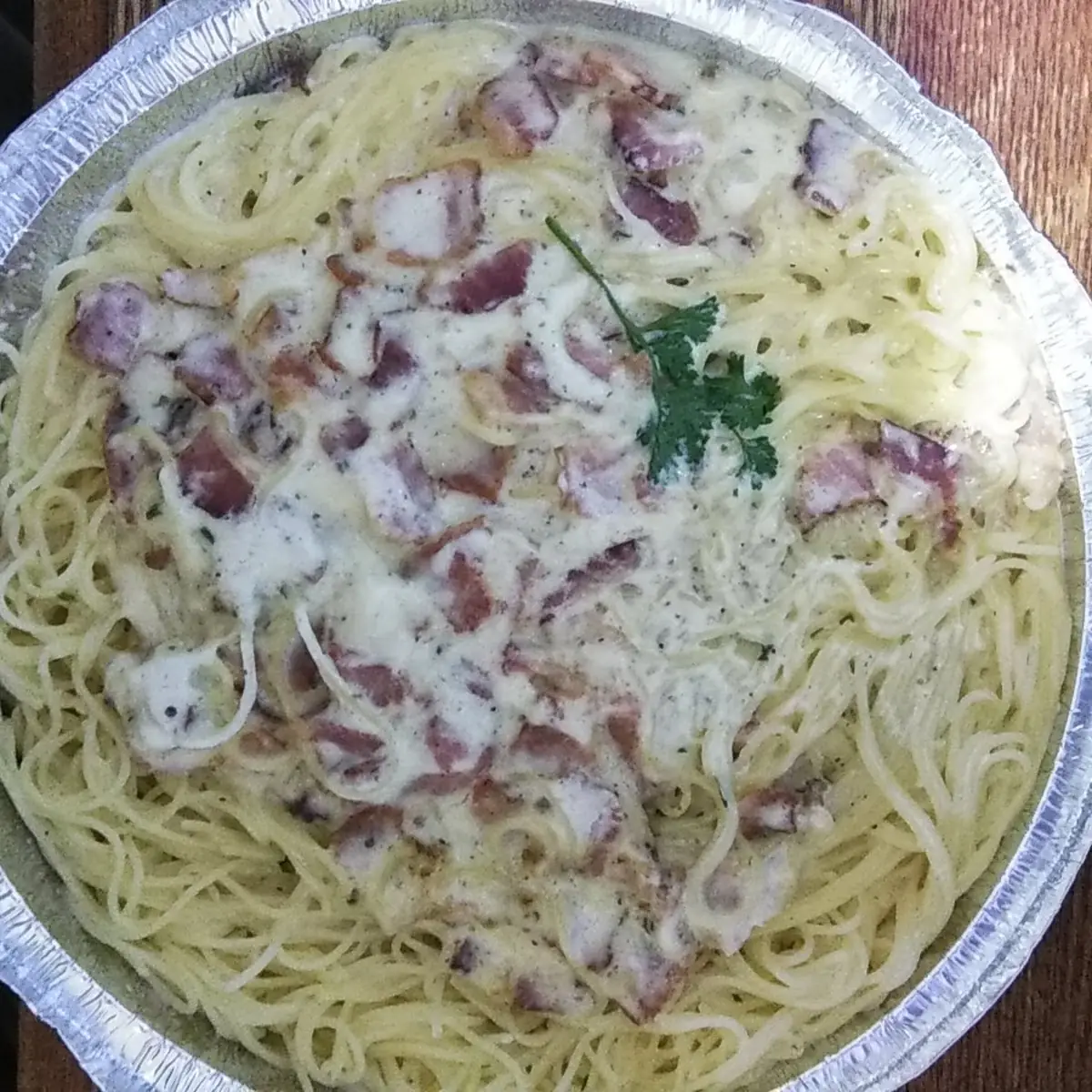 Pasta Carbonara with Angel Hair Pasta