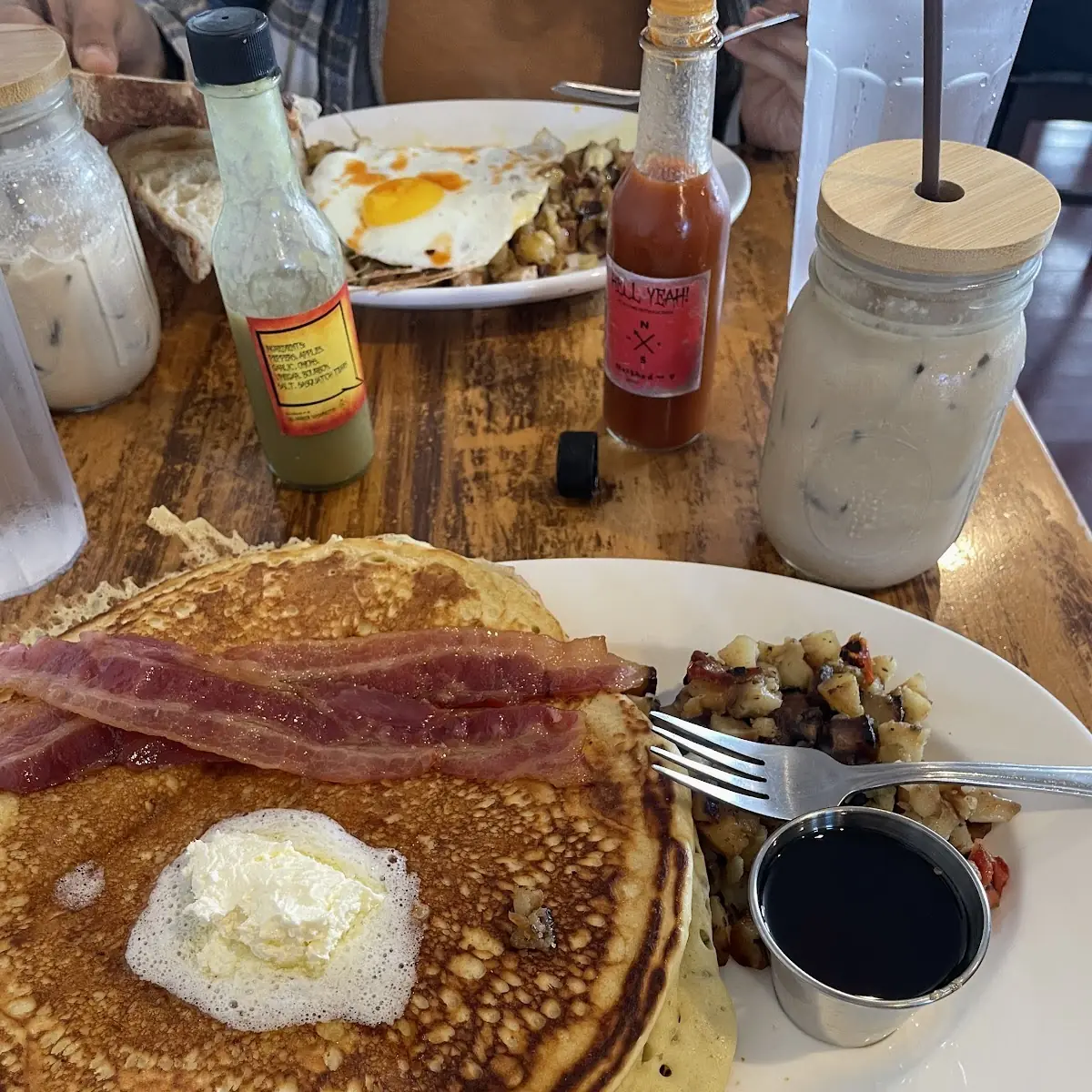 Ricotta & Sourdough Pancake Breakfast