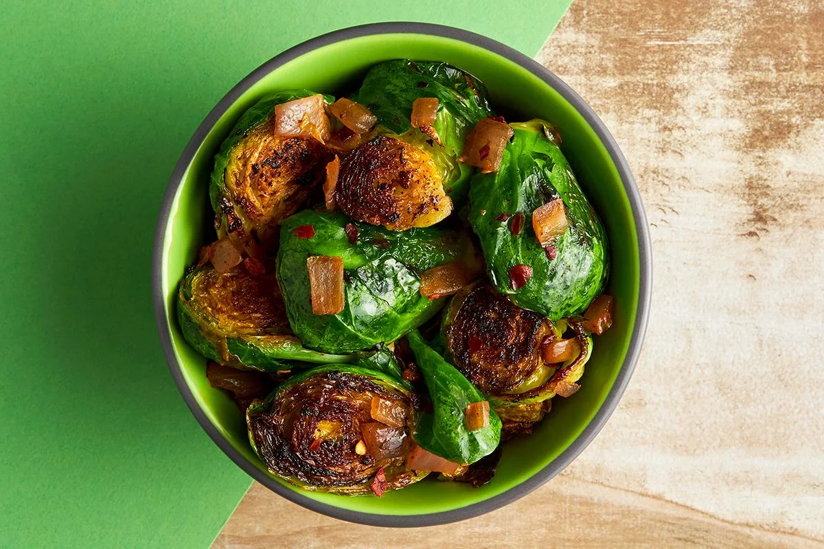 Roasted Brussels Sprouts with Peri Ranch Drizzle Available Only in Regular Size
