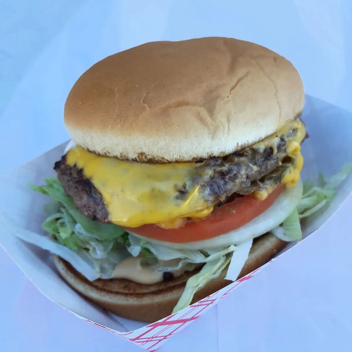 Double Bacon Cheeseburger with Everything