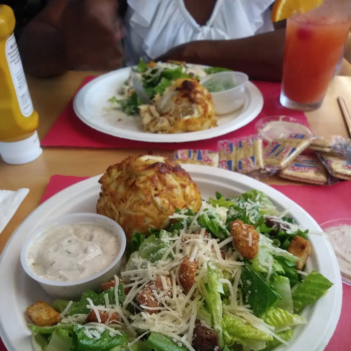 Crab Cake with Caesar Salad