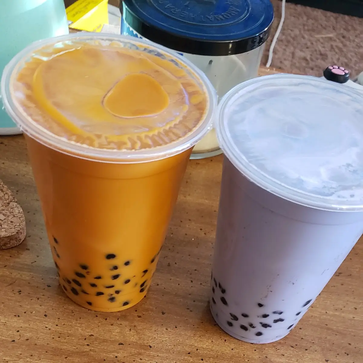 Thai Tea and Taro Milk Tea