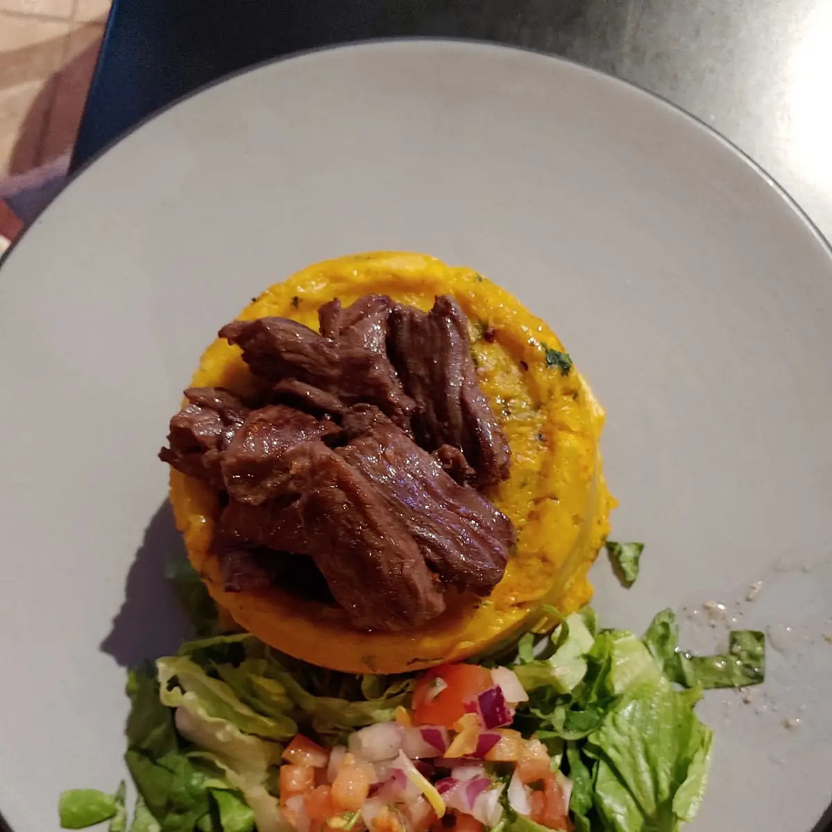 Mofongo Con Peper Steak