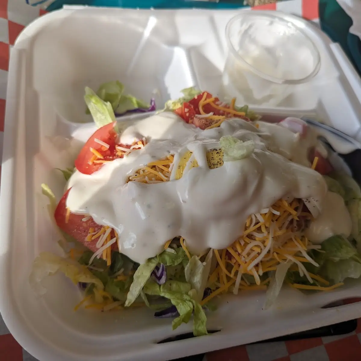 Side Salad with Ranch Dressing