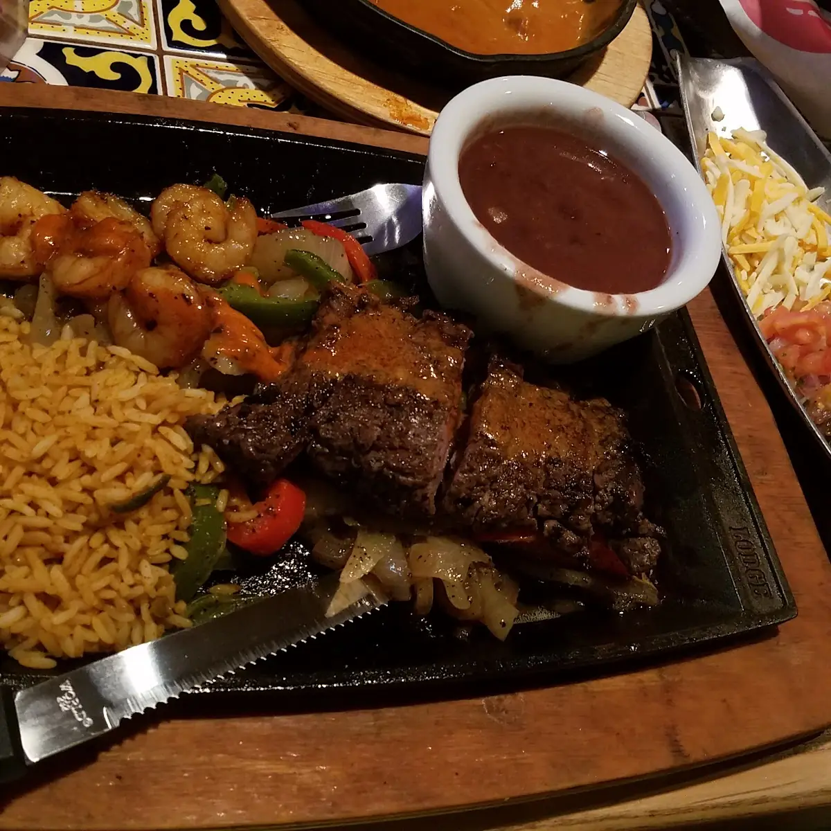 Steak and Shrimp Fajitas