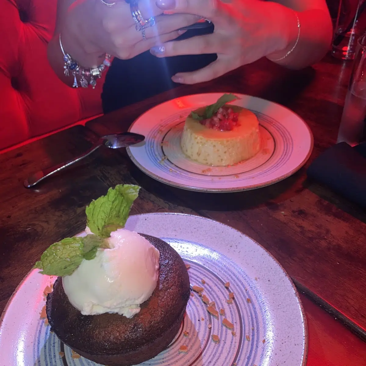 Molten Chocolate Cake with Ice Cream
