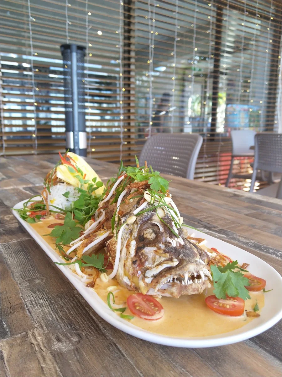 Hole Coral Trout with Laksa & Sticky Pinapple Rice, Anchor Bar