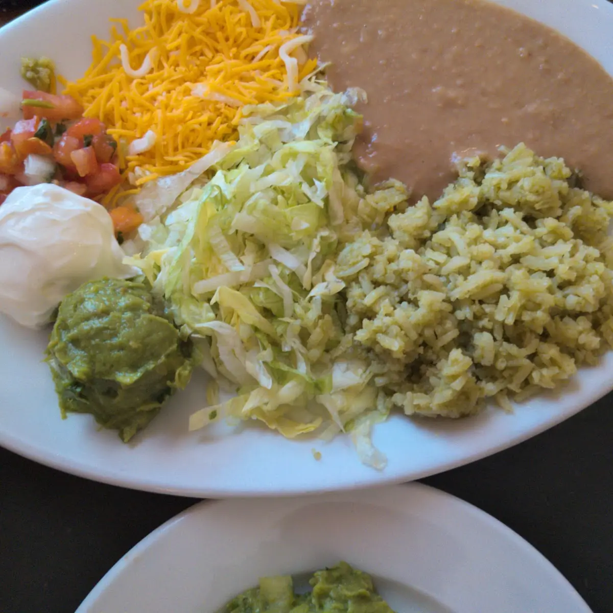 Enchiladas Rice and Refried Beans