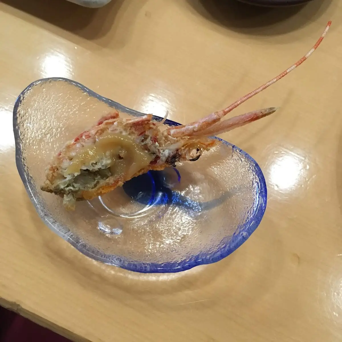 AMA-EBI with Fried Shrimp Heads