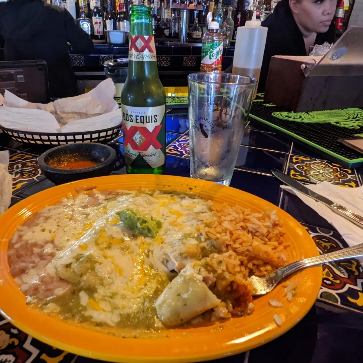 Chicken Enchilada Plate