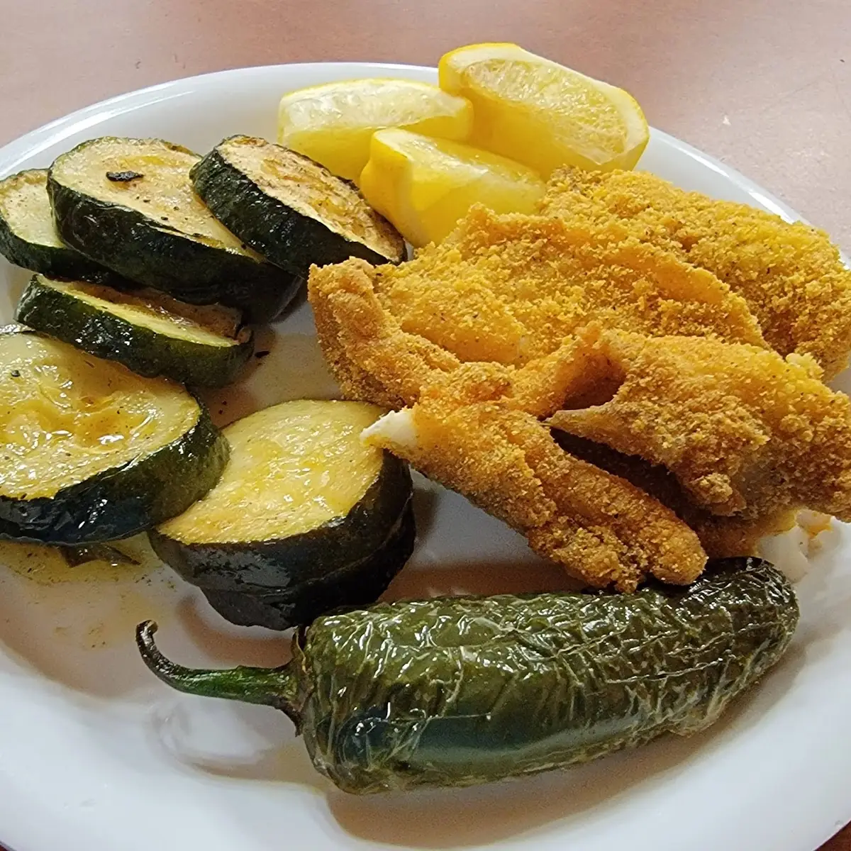 Fried Fish with Fried Cut Mirchi
