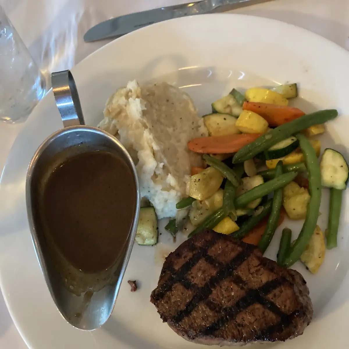 Steak & Mashed Potatoes with Vegetables