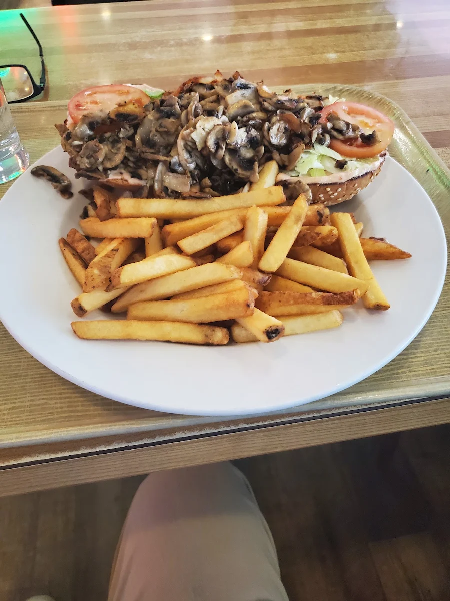 Mushroom Burger with Double Patties