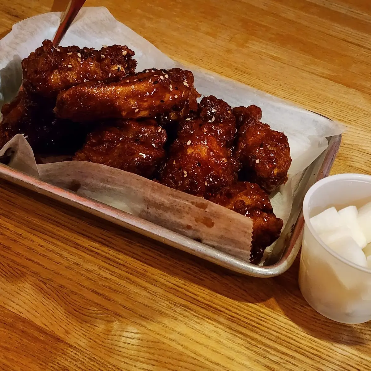 Fried Chicken Bites with Spicy Korean Glaze