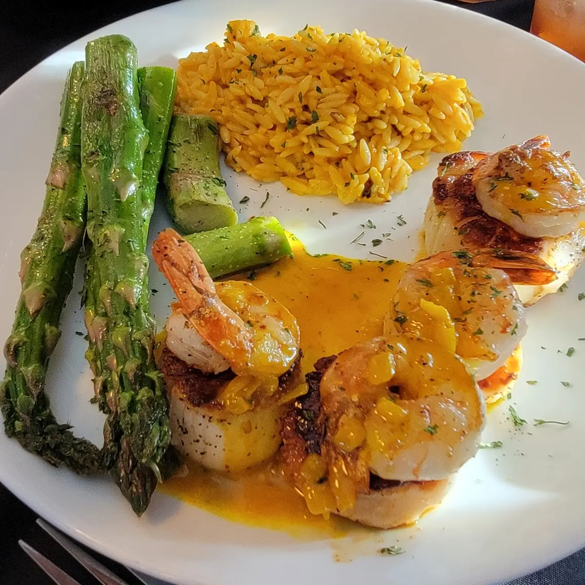 Shrimp Fried Rice with Asparagus