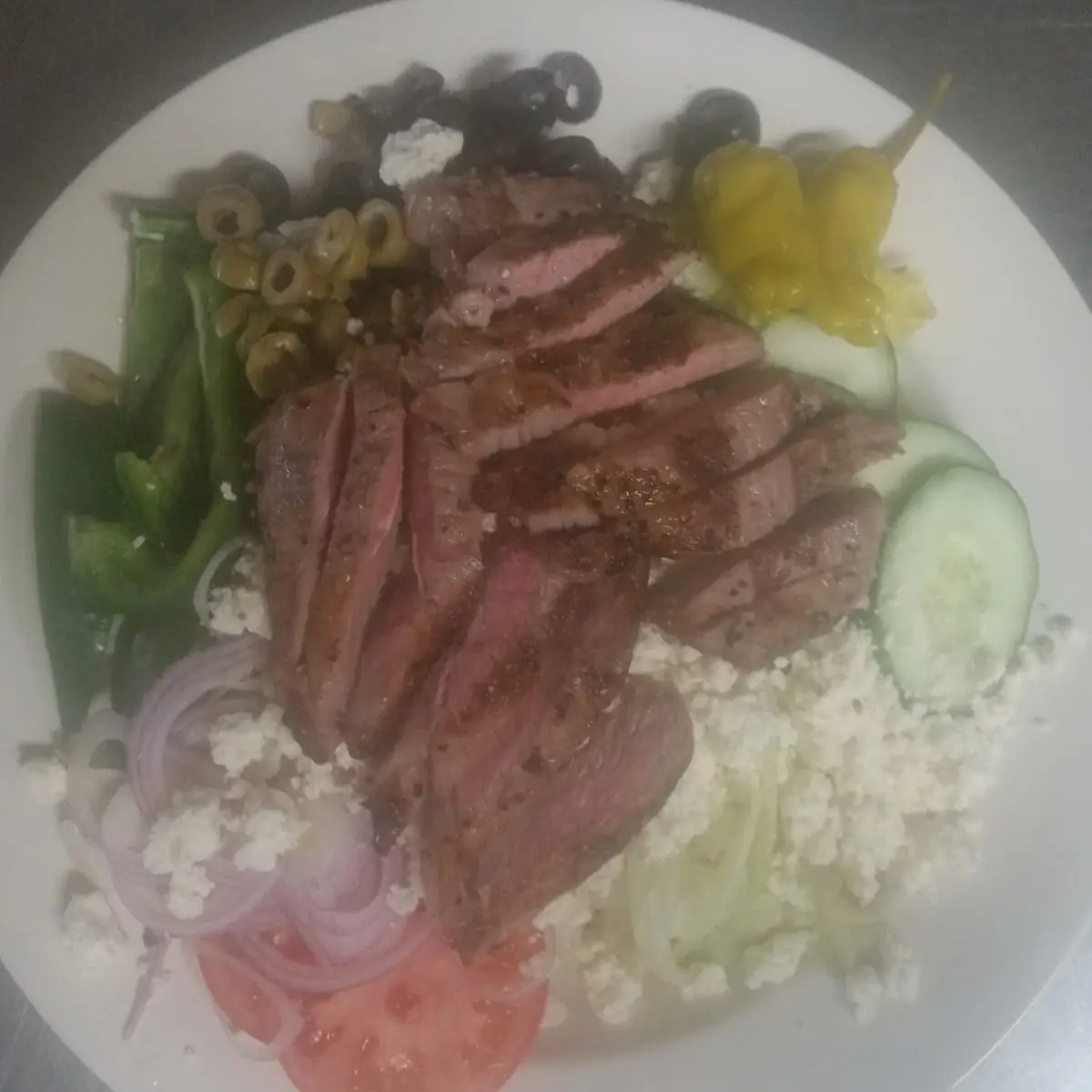 Grilled Steak Greek Salad