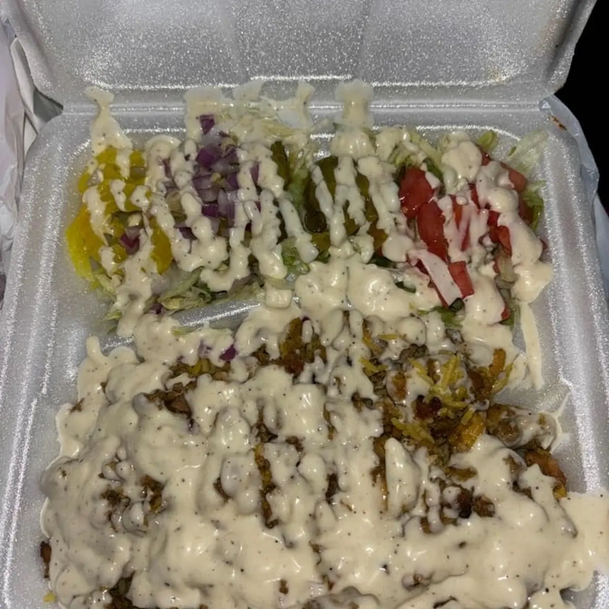 Lamb over Rice Platter