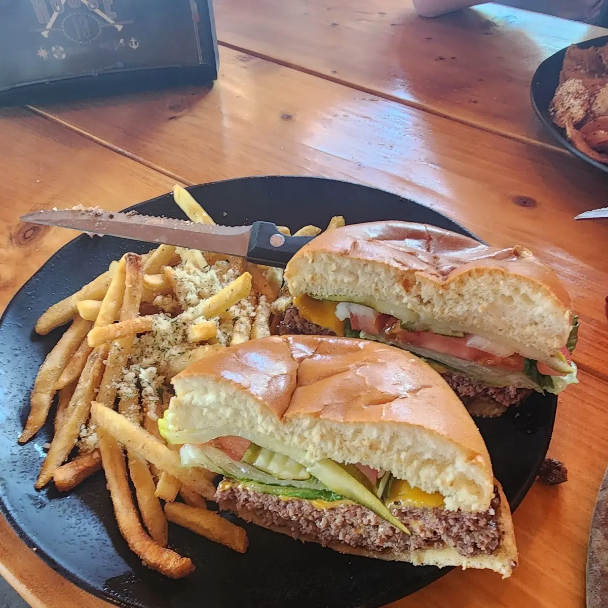 Cheese Burger and Fries