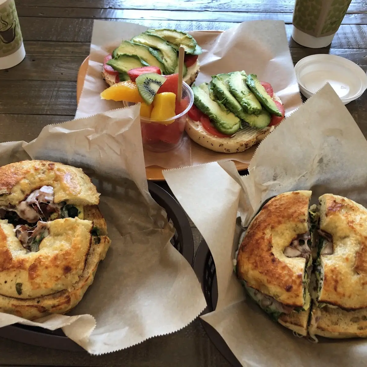 Veggie Open-Faced Bagel