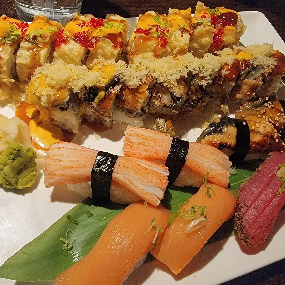 Haru Roll Eel Special Roll Kani Smoked Salmon Pepper Tuna and Eel