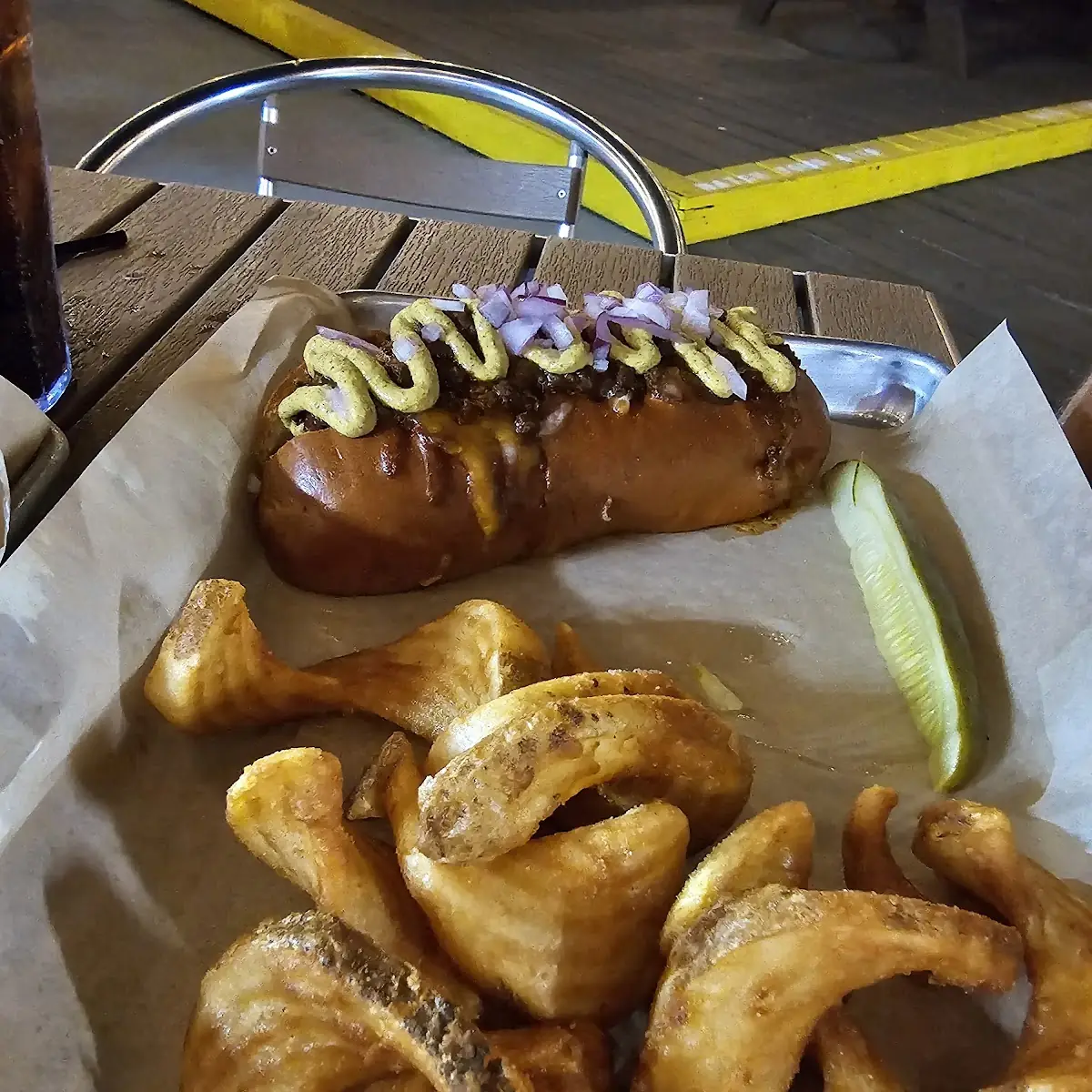 Chili Dog and Fries