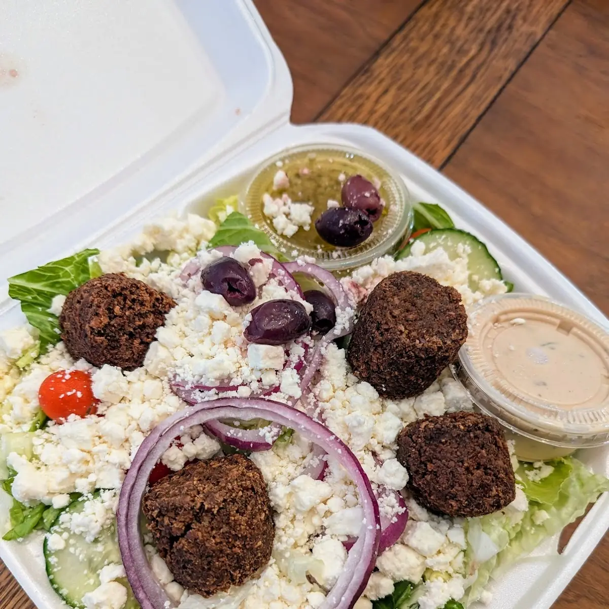 Greek Salad with Falafel