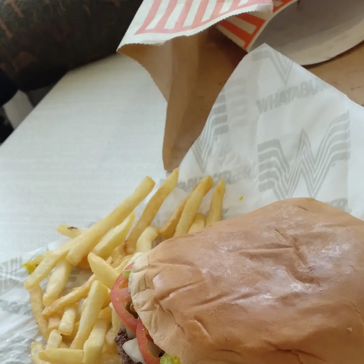 Triple Cheeseburger and Fries
