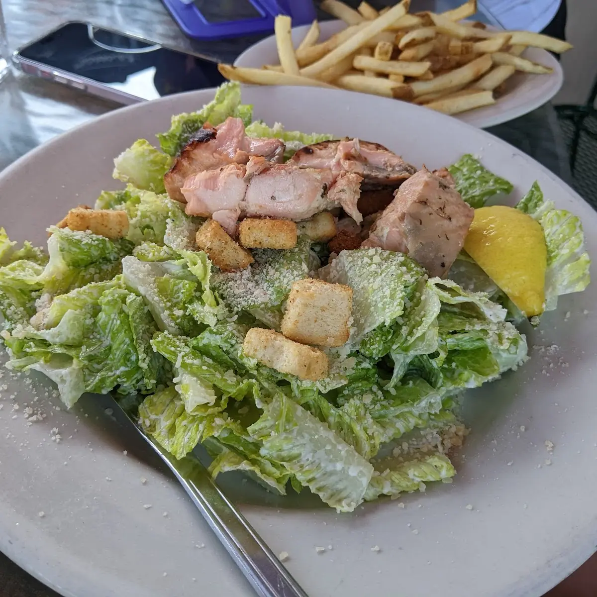 Caesar Salad with Salmon