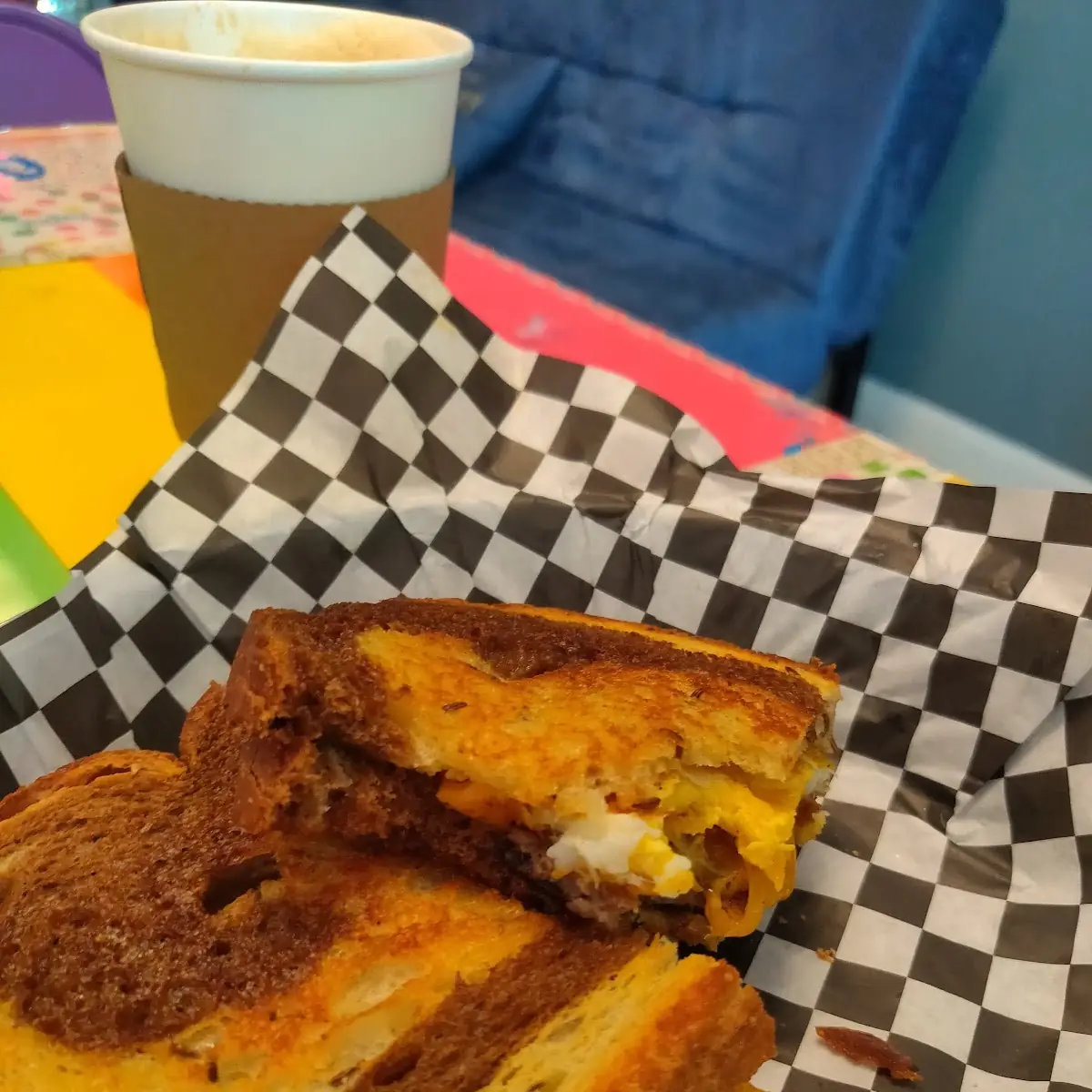 Sausage Egg and Cheese on Rye