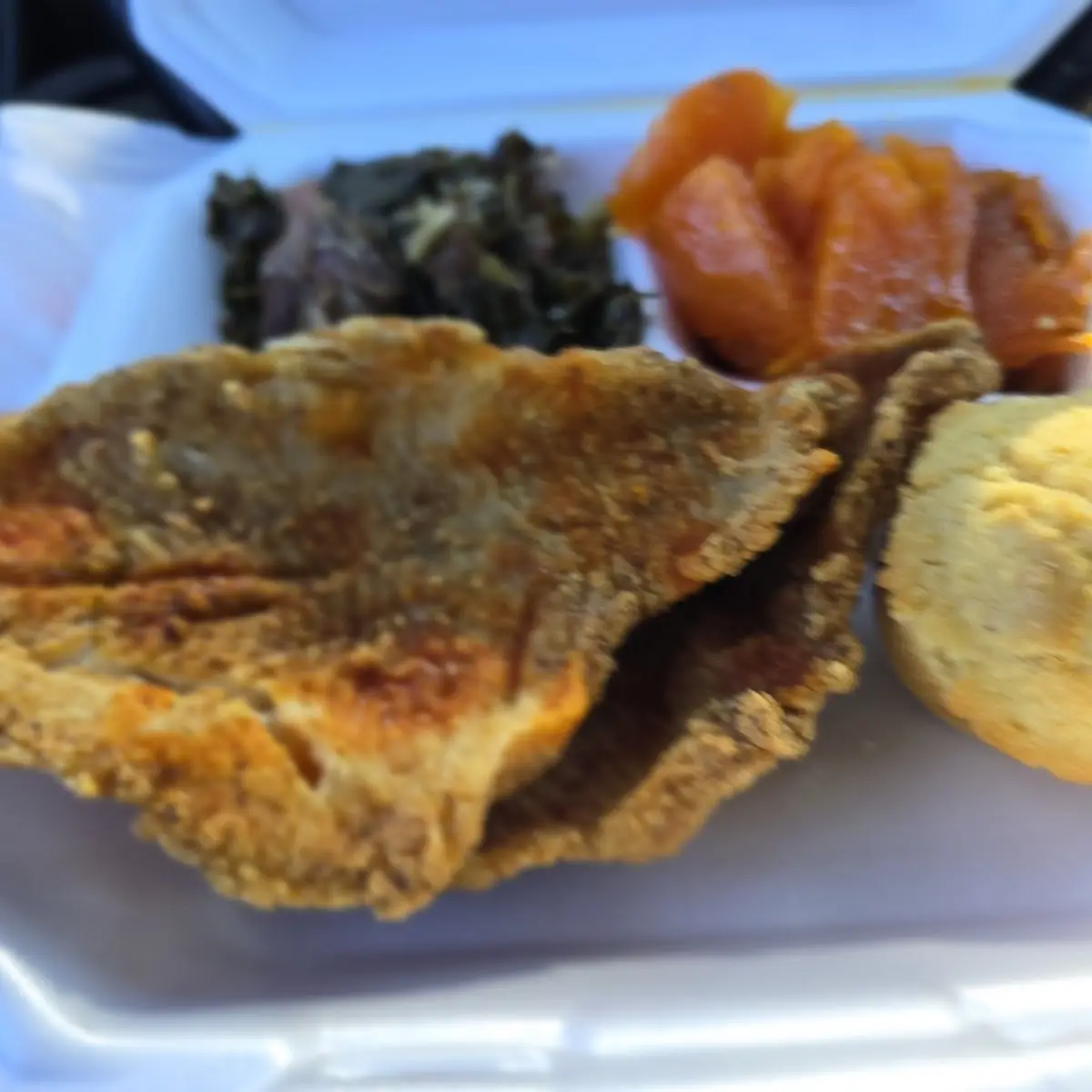 Catfish Collards Yams Cornbread